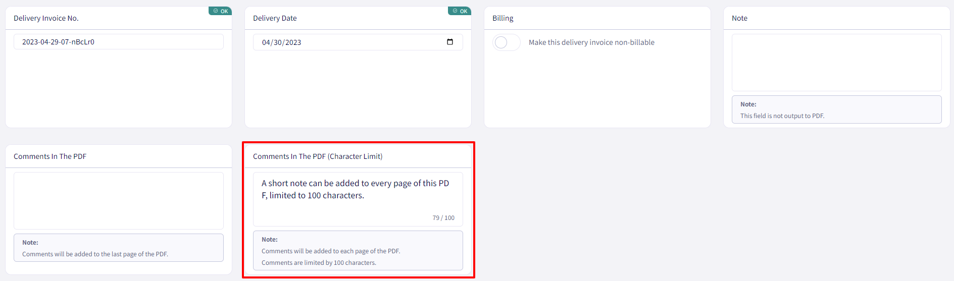 A short comment can now be added to every page of various PDF’s.
