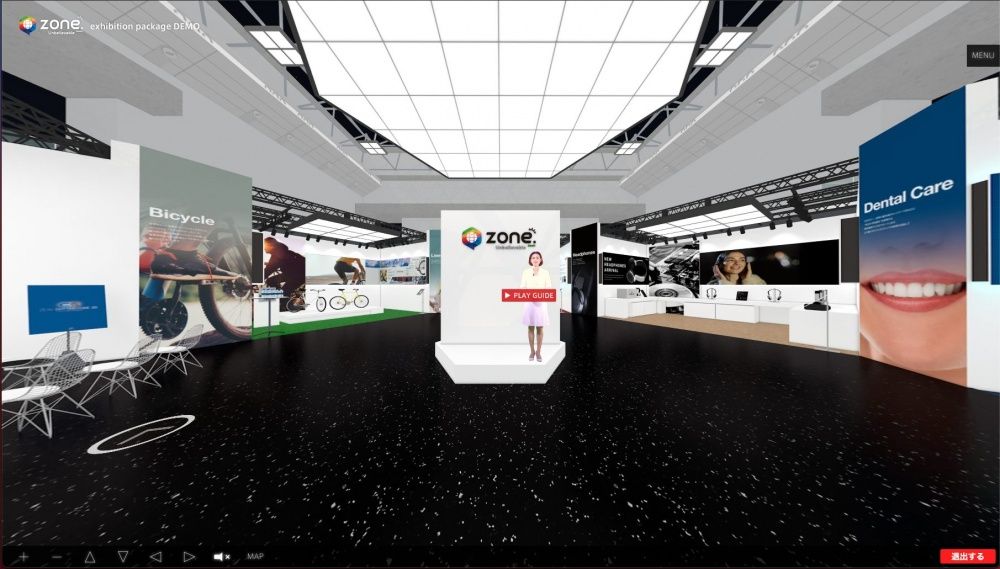 出展型のオンライン展示会のイメージ（3Dブース）